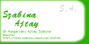 szabina ajtay business card